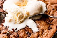 Minty Chocolate Chip Skillet Delight