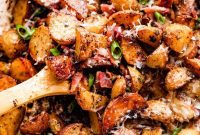 Loaded Roasted Potatoes with Bacon and Cheese