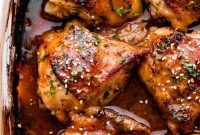 Golden Glazed Honey Garlic Chicken Thighs