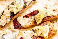 Golden Seared Salmon with Luscious Dill Cream
