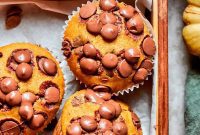 Spiced Pumpkin Chocolate Chip Muffins