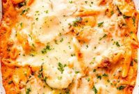 Velvety Zucchini & Mushroom Baked Pasta
