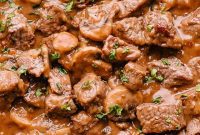 Tender Beef Tips with Rich Mushroom Gravy