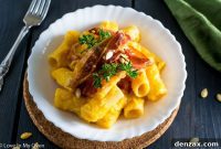 Velvety Butternut Pasta with Crispy Prosciutto