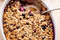 Sweet Apple Blueberry Oatmeal Bake