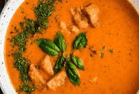 Slow-Roasted Tomato Basil Soup