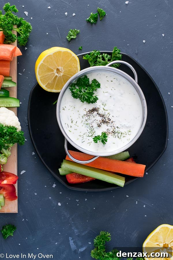 Homemade Creamy Ranch Dip - Perfect for Veggies