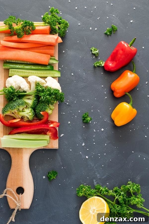 Fresh Vegetables with Homemade Ranch Dip