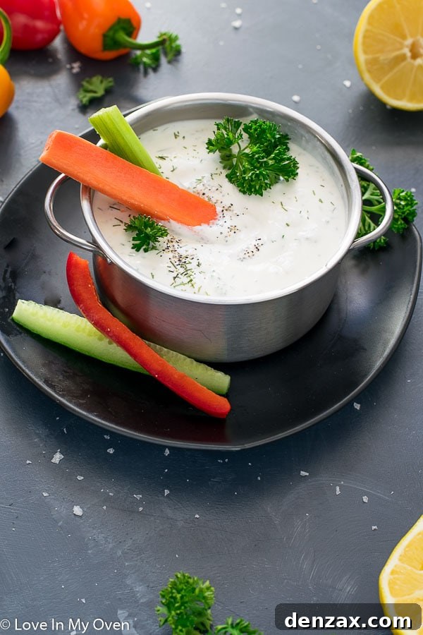 Creamy Ranch Dip with Veggies
