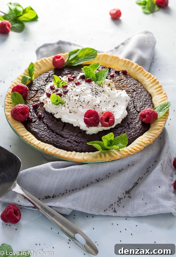 Grain-Free Chocolate Chia Pudding Pie - Healthy Dessert Option