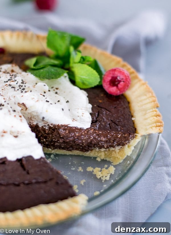 Serving Grain-Free Chocolate Chia Pudding Pie