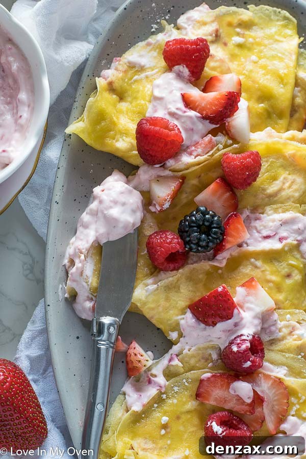 Delicious Grain-Free Crepes with Homemade Strawberry Cream Cheese Filling