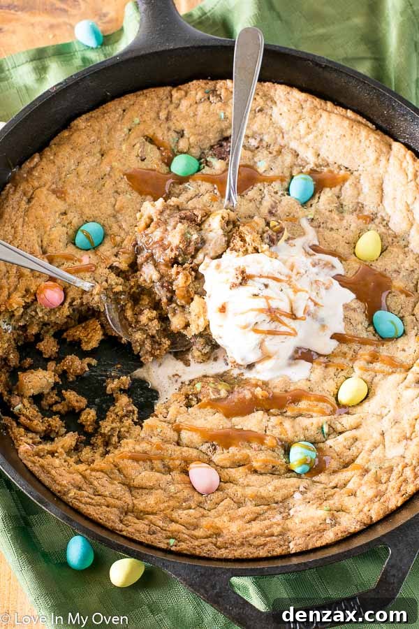 Mini Egg Skillet Cookie for Easter
