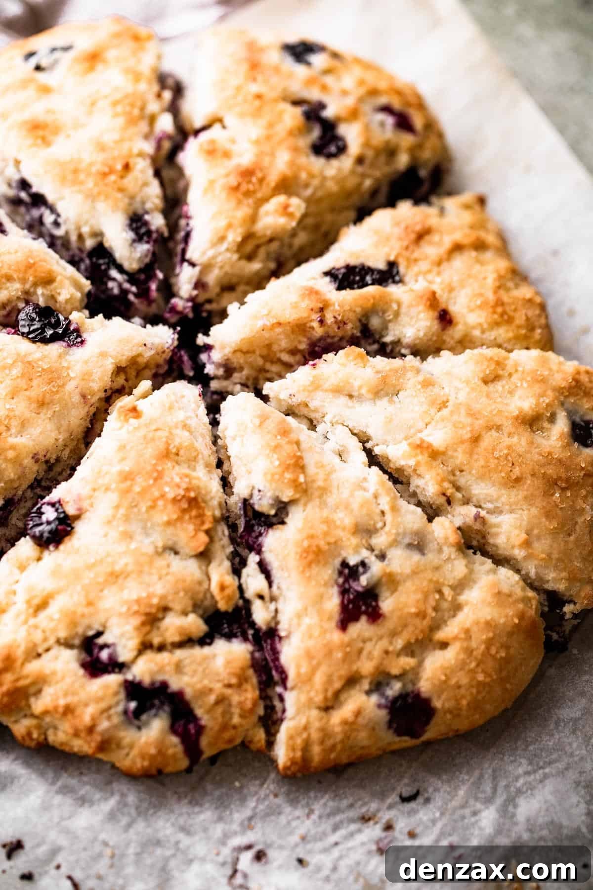 a round loaf cut into eight scones