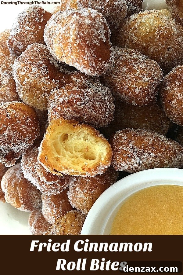 Fried Cinnamon Roll Bites, golden and tempting, perfect for a sweet treat.