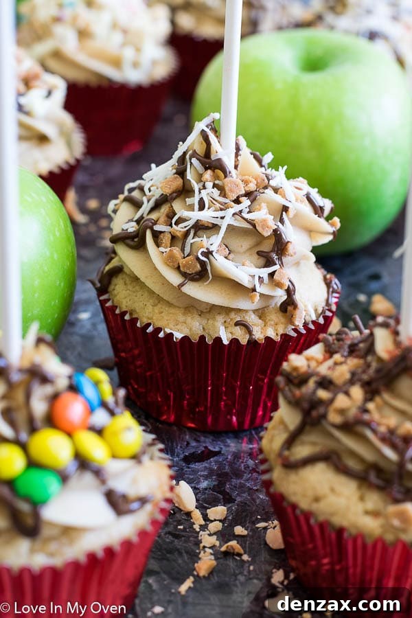 Delicious Caramel Apple Cupcakes, a perfect fair-inspired dessert.