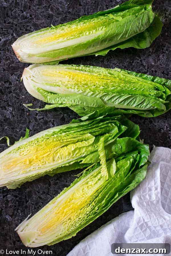 A close-up of the easy Caesar salad dressing, creamy and rich, ready to be drizzled over the grilled romaine.