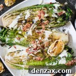 Grilled Caesar Salad, showcasing the charred romaine and creamy dressing