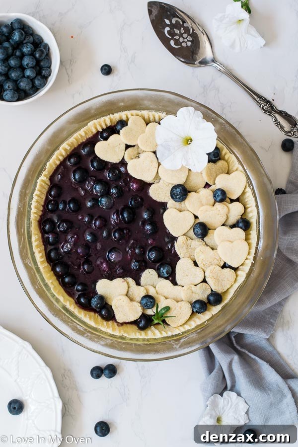 Healthy sugar-free blueberry pie with almond flour crust