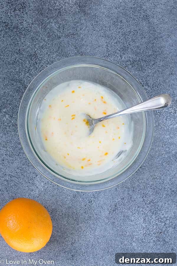 Orange Glaze on Zucchini Bread