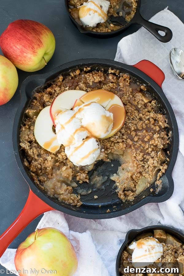 Irresistible Salted Caramel Apple Crisp