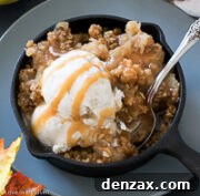 Salted Caramel Apple Crisp recipe card image
