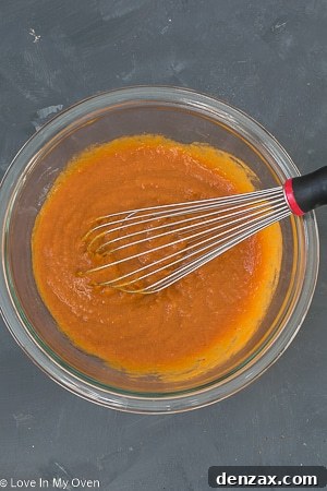 Adding pumpkin puree to wet ingredients
