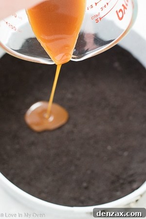 caramel bottom for chocolate cheesecake