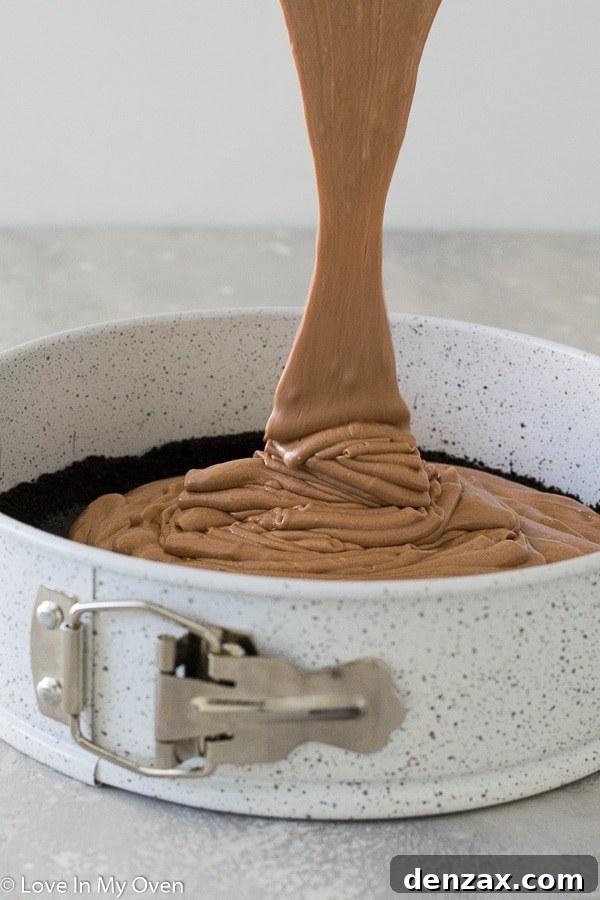 cheesecake baking in oven, no water bath