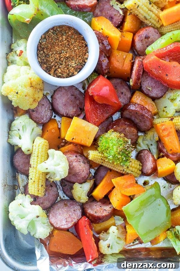 Sheet Pan Sausage and Roasted Vegetables 7 Serving of One Pan Sausage and Roasted Vegetables