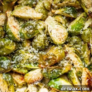 slow cooker brussel sprouts topped with parmesan