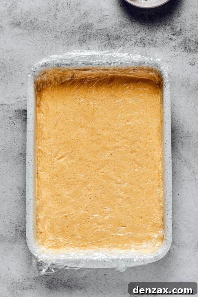 A baking dish with gnocchi dough inside.