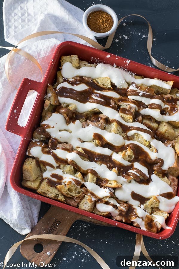 Overnight cinnamon French toast bake, a perfect make-ahead breakfast casserole
