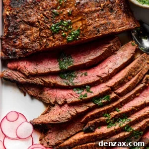 Thinly sliced grilled carne asada on a serving platter.