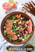 winter citrus salad in a bowl