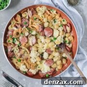 veggie and sausage pasta skillet