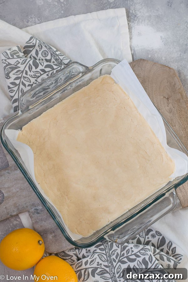 Ingredients for Meyer Lemon Bar shortbread crust: butter, powdered sugar, flour, salt, and vanilla extract.