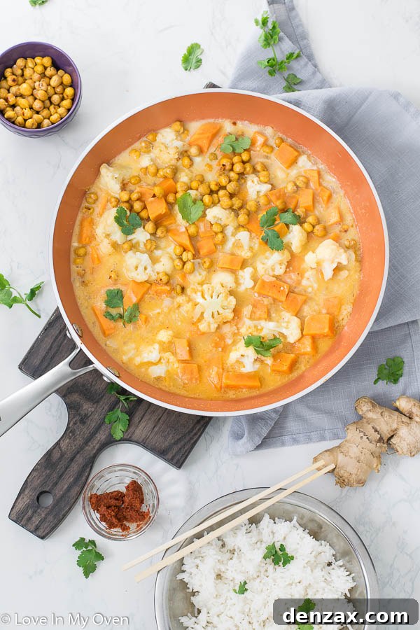 Easy Vegetarian Sweet Potato and Chickpea Curry