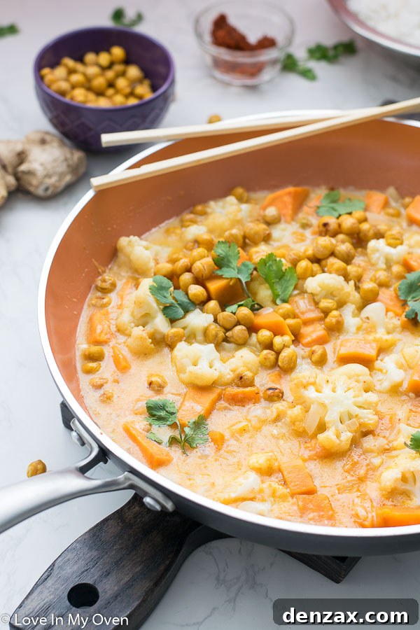 Easy Vegetarian Curry served with coconut rice