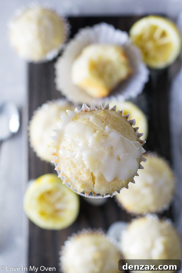 glazed lemon muffins