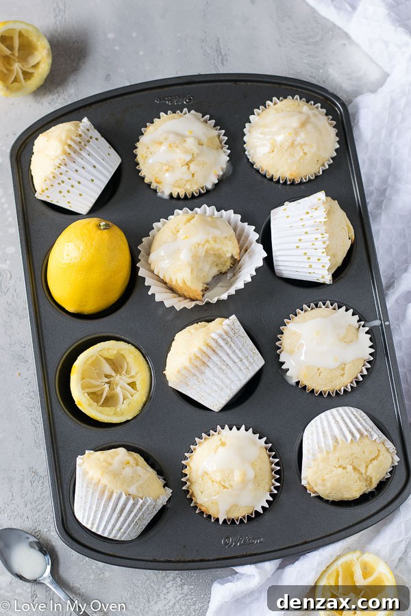 glazed lemon muffins
