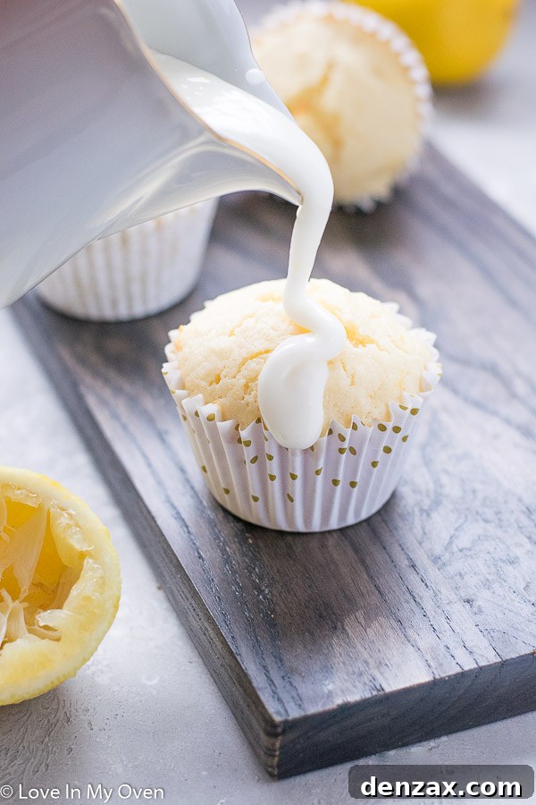 glazed lemon muffins