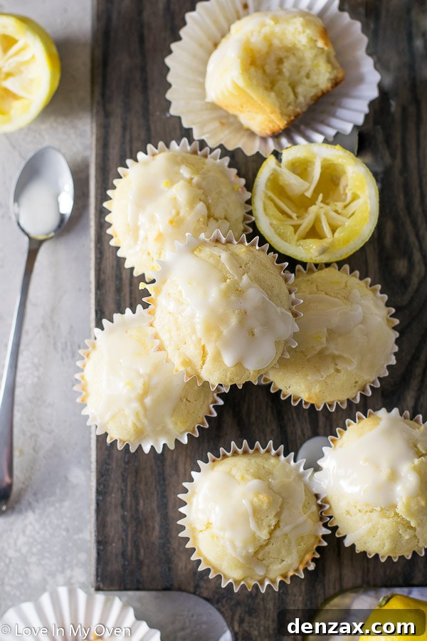 glazed lemon muffins
