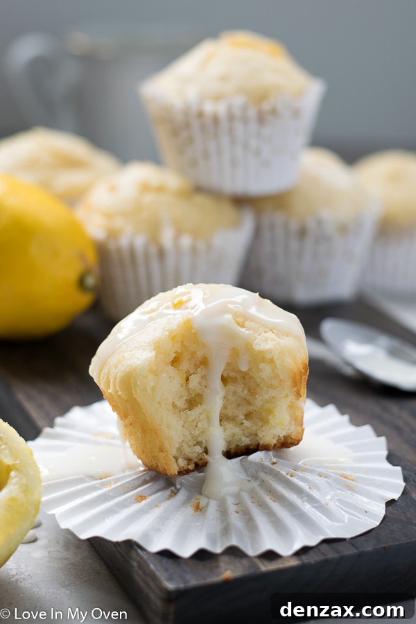 glazed lemon muffins