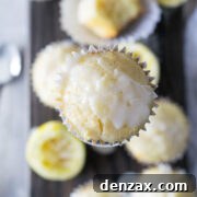 glazed lemon muffins