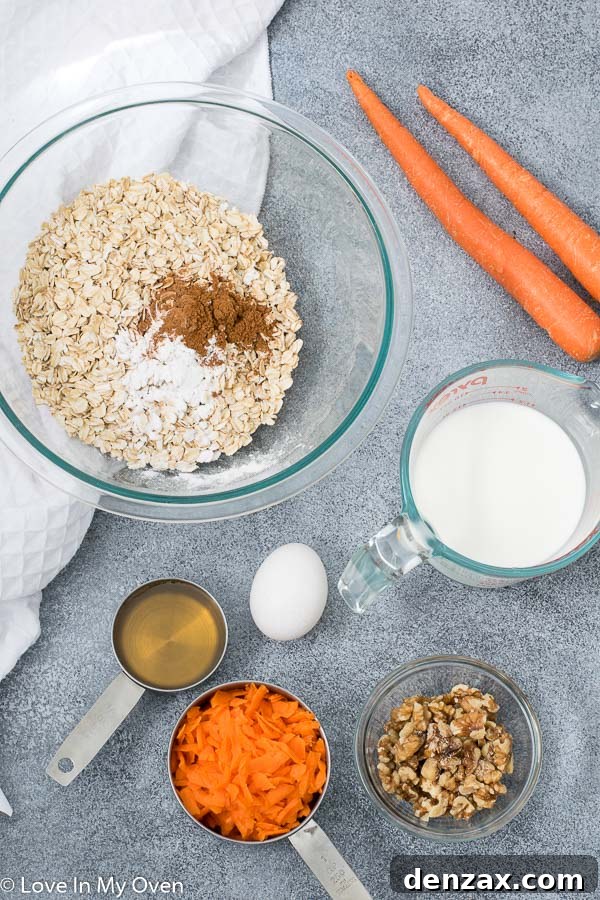 Mixing bowl with wet ingredients for Carrot Cake Baked Oatmeal