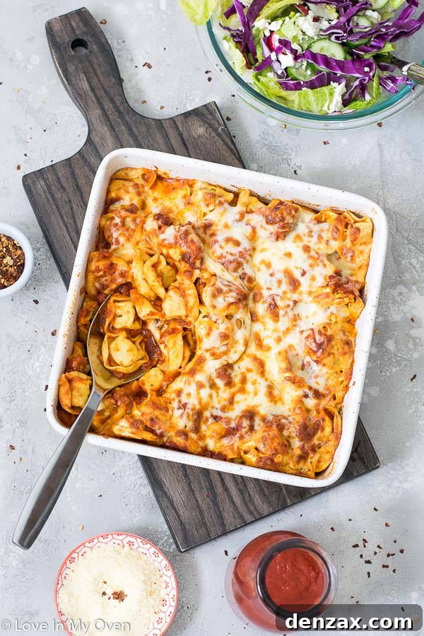 cheesy tortellini bake