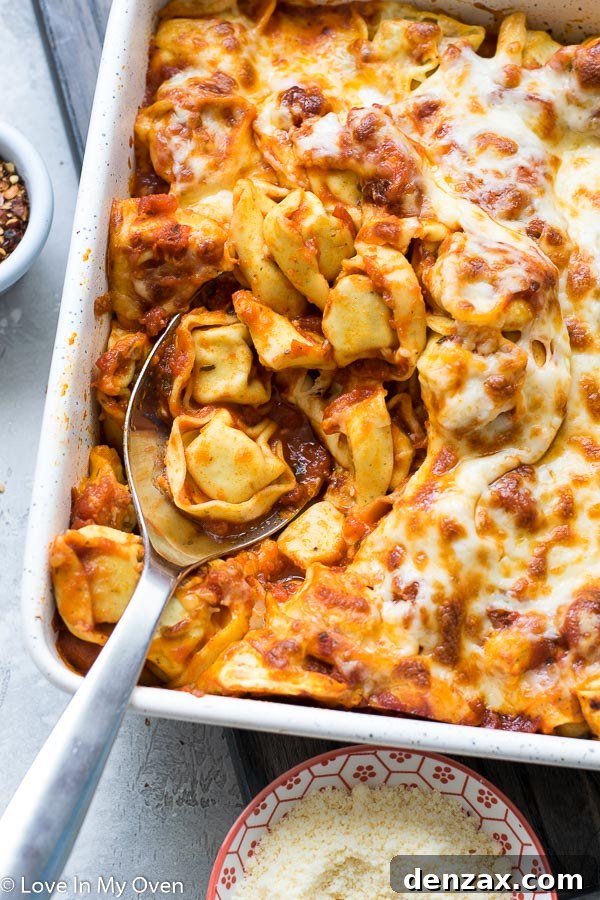 cheesy tortellini bake
