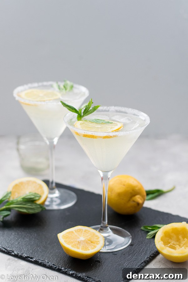 Two Lemon Vodka Cocktails