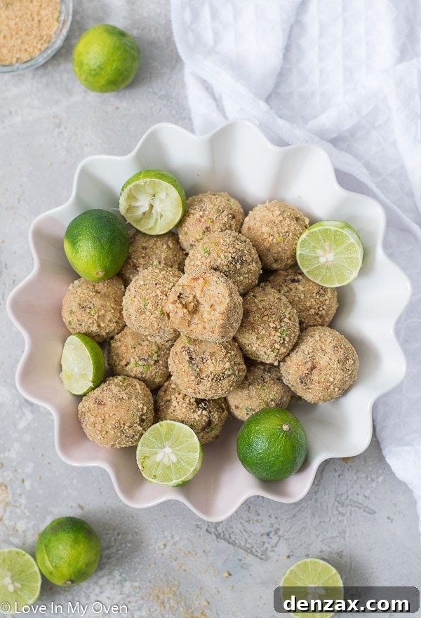 Healthy Key Lime Cheesecake Bites